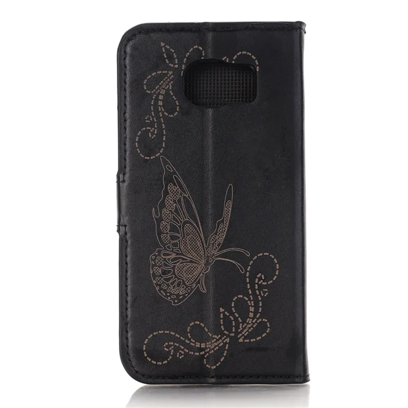 Новый бумажник Кожаный Чехол для samsung galaxy S6 edge бабочка окрашенные Coque Обложка Для