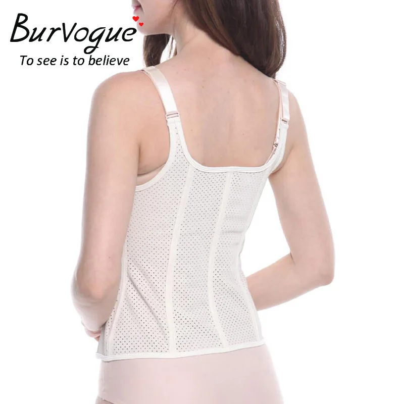 Фото Пояс для талии Burvogue, латексные корсеты со стальными косточками, корсет под грудью, дышащий моделирующий корсет №5
