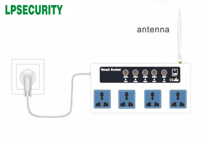 4 розетки дистанционного управления беспроводной мобильный телефон GSM умная розетка переключатель SC4-GSM с датчиком температуры