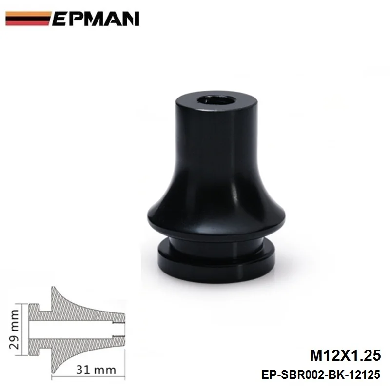 M12X1.25 алюминиевая ручка переключения передач фиксатор загрузки/адаптер для Scion Subaru переключения передач EP-SBR002-12125 - Название цвета: Черный