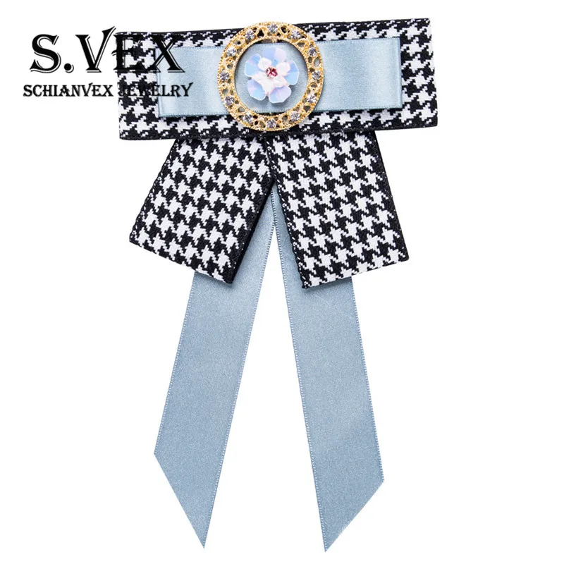 S. VEX 2018 Винтаж бантом броши Ретро Кристалл Pin Broche руководство лук брошь женская