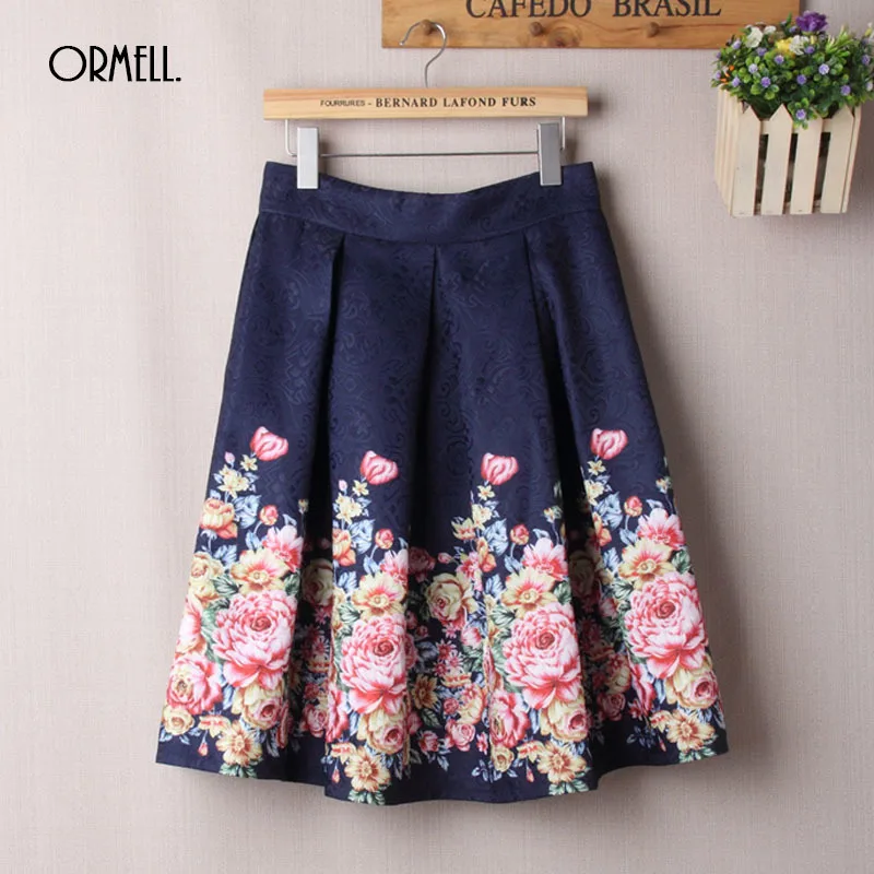 Женская винтажная плиссированная юбка ORMELL бальное платье средней длины с