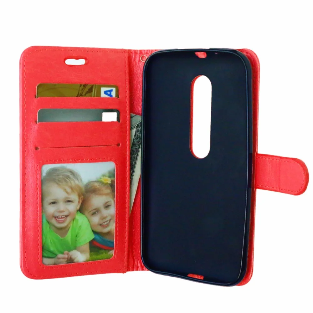 Чехол для Motorola MOTO G 3 го поколения G3 2015 XT1541 XT1542 XT1543 однотонный кожаный чехол