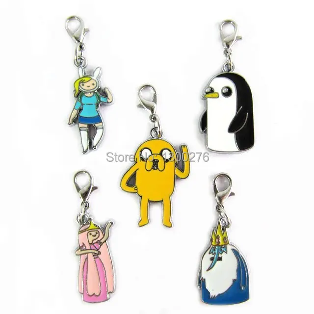 Adventure Time with Finn and Jake металла 5 фигурок подвески, брелоки, комплект