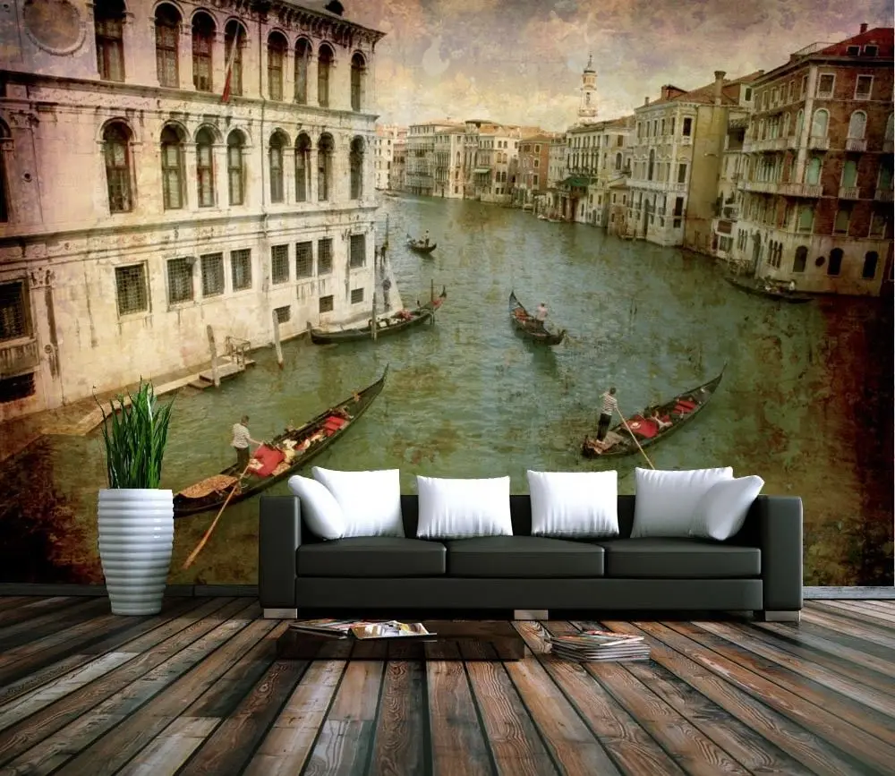 

[Self-Adhesive] 3D Europe Water City 162 Wall Paper mural Wall Print Decal Wall Murals