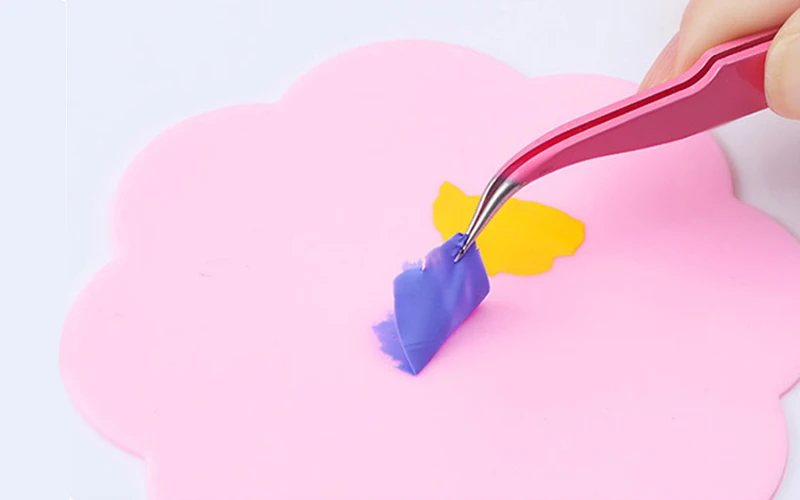 2 шт./компл. силиконовый коврик для палитры цветов бабочки сливы складные