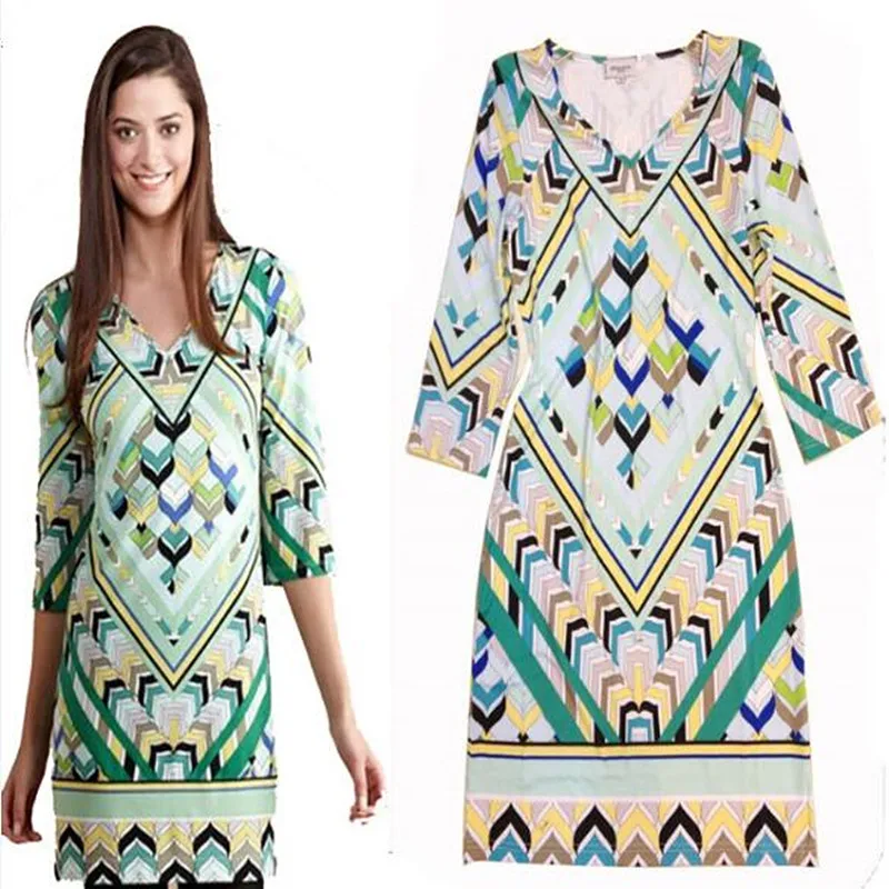 Женское подиумное платье LUOYIPIAOYAO винтажное с короткими рукавами и принтом