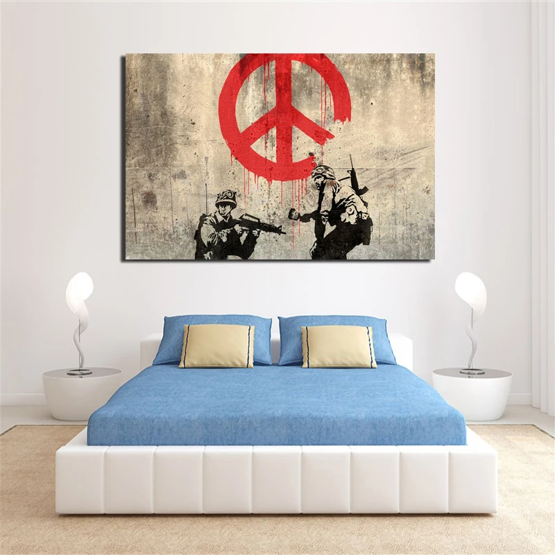 Живопись на холсте "Artist War And Conflict" для декора гостиной в доме, современные постеры с изображениями маслом на стене.