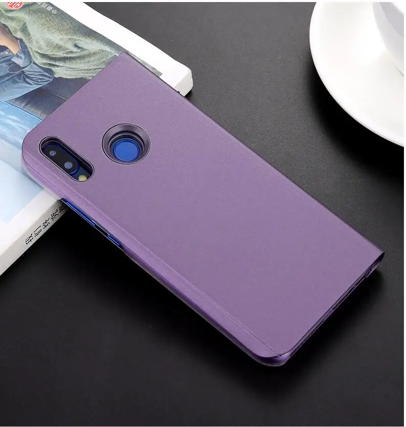 Для huawei P20 p20pro p20lite интеллектуальная зеркальная крышка с гальваническим покрытием вертикальный кронштейн защитная крышка