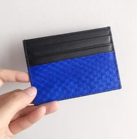 Card Holder CAJIFUCO кожа питона Porte Carte змеиная кожа кредитный держатель для карт животное кожа портмоне - Цвет: Card Holder