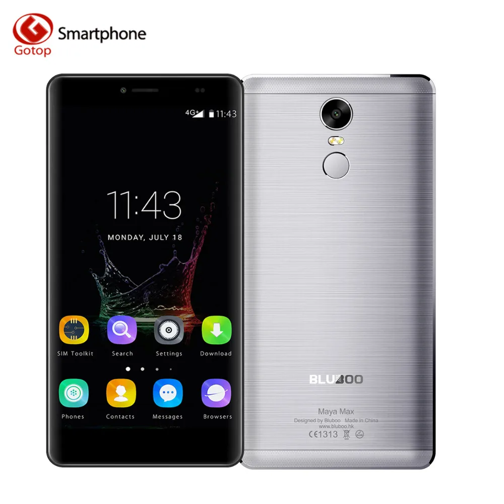 Оригинальные Bluboo Майя Макс Смартфон 6.0 Дюймов Android MT6750 Quad ядро Мобильного