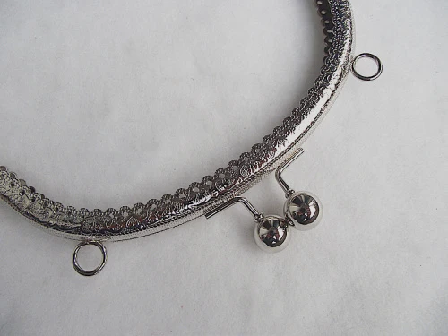 16.5cm knurling purse frame kiss buckle women DIY coin bag making metal clasp