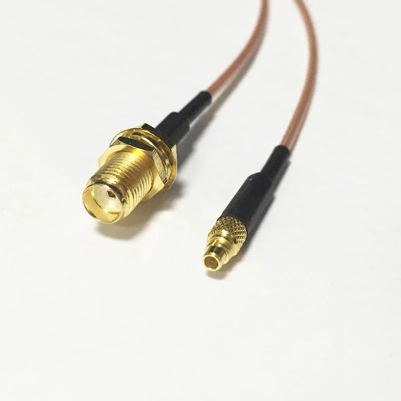 SMA гнездо Гайка переключатель MMCX Мужской косичка кабель RG178 15 см 6 дюймов адаптер цена
