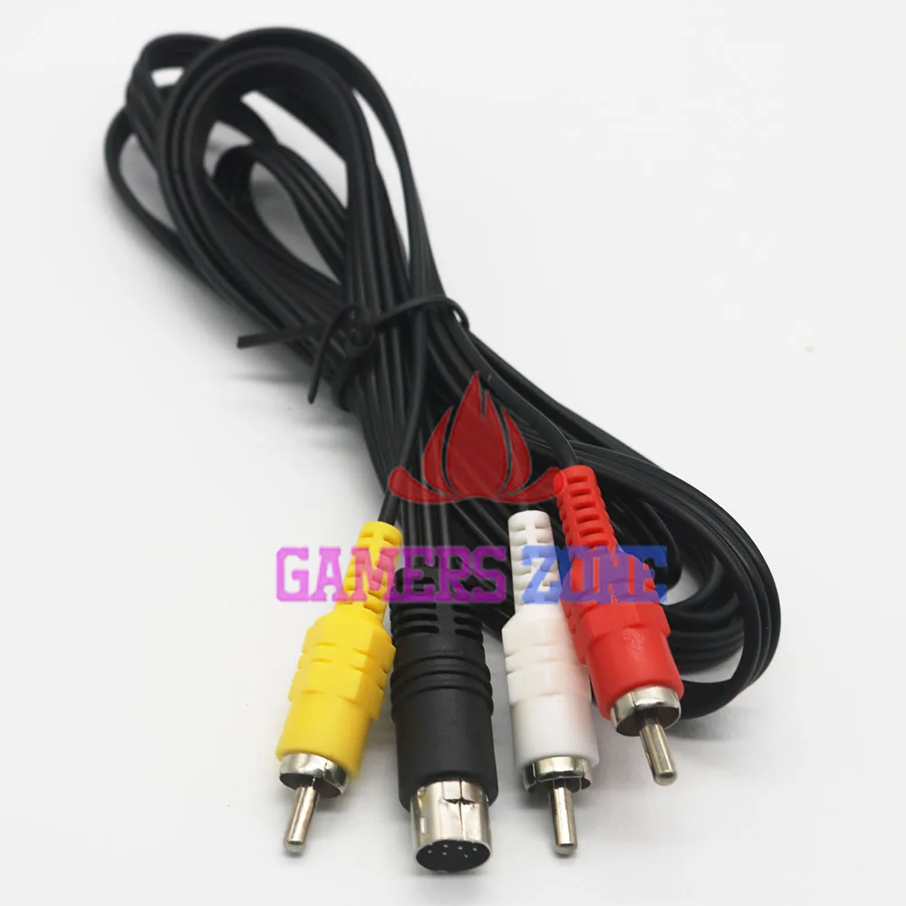 10 шт. никелированный AV RCA аудио видео кабель ТВ Ведущий для SEGA SATURN консоли евро