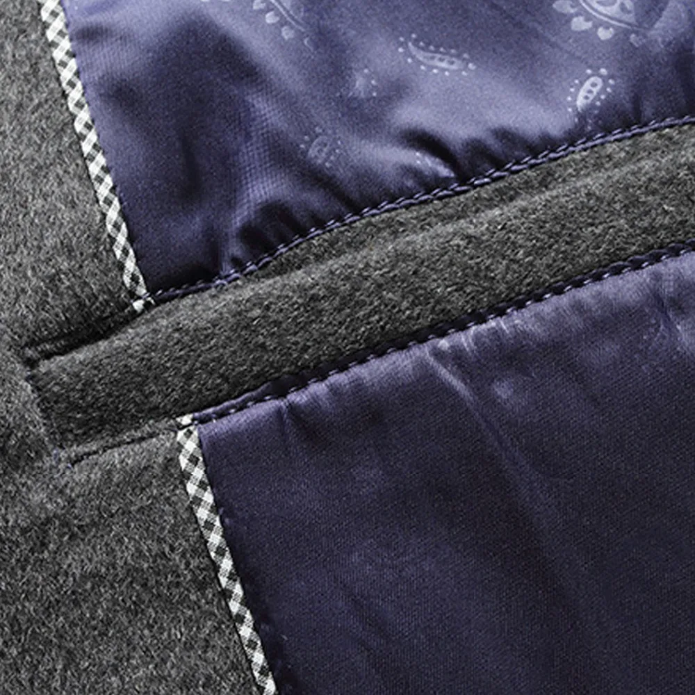 Helisopus осень зима мужские длинные утепленные шерстяные пальто Бизнес Slim Fit Homme повседневное Тренч пальто Высокое качество masculino