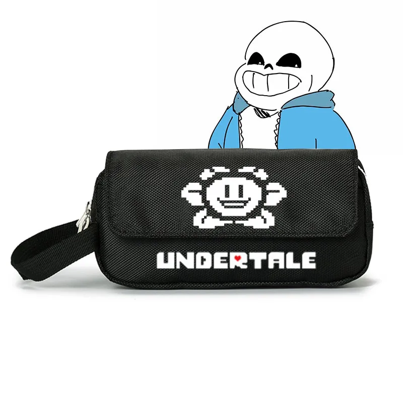 Игра Undertale Frisk Sans Скелет принт канцелярские принадлежности Sotrage сумка ручка чехол большой холщовый чехол для карандашей школьные сумки органайзер для путешествий