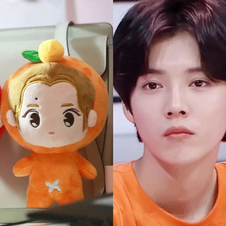Orange Lu Han 23 см KPOP EXO Плюшевые Куклы Kawaii Корея Мода суперзвезда Kyungsoo D.O Baek Хюн Чан Ёль Кай фигурка плюшевые игрушки для девочек подарок - Цвет: Orange Lu Han