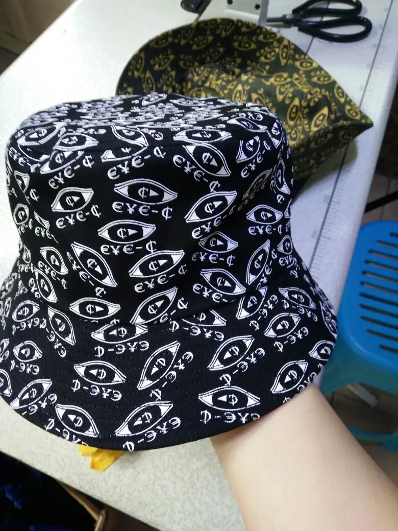 Двусторонняя шляпа на заказ со всей печатью Панама с 3D вышитым логотипом цельная