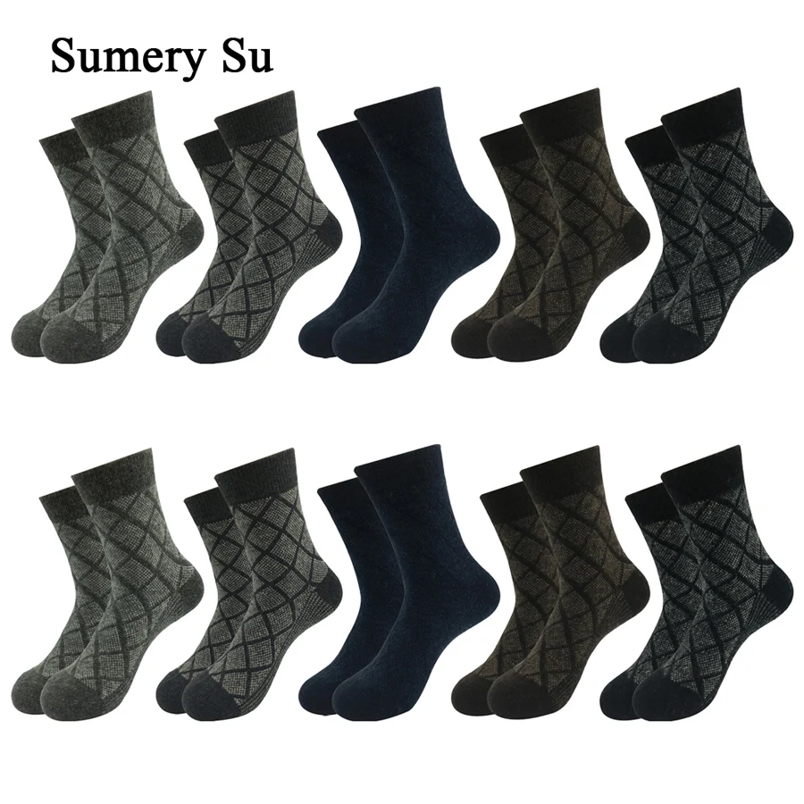 10Pairs/Lot Wool Socks Men Winter Cashmere Breathable Socks Meias Men