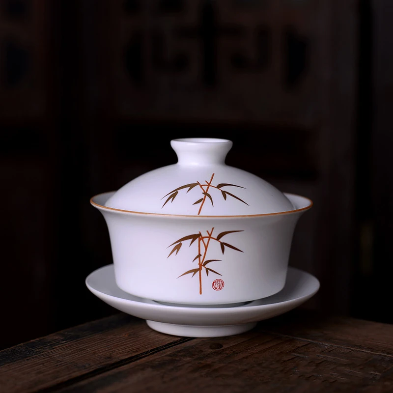 180 мл чайная чашка, керамический чайник кунг-фу, чайный набор Gaiwan Chawan, чайный набор Tie Guanyin Dahong Pao, чай улун, кухонный обеденный бар, чайная посуда
