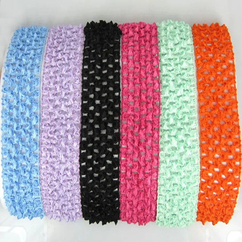 6 шт 1 5 &quotСмешанные Детские вязаные крючком эластичные повязки на голову для
