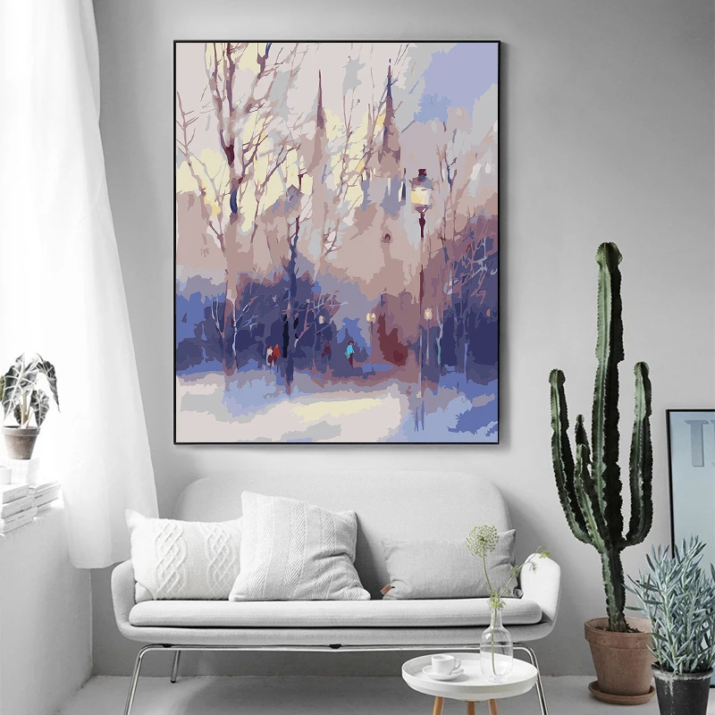 Рисуй по номеру Wall art живописи номерам абстрактный творческой пейзаж гостиная