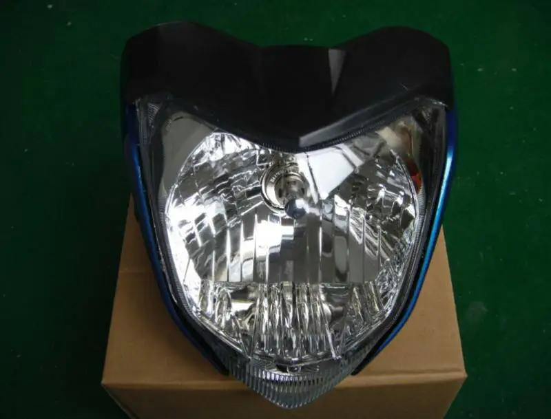 Синий Фара мотоцикла с кронштейн для ламп подходит для Yamaha FZ16/YS150/FZER150 красный черный зеленый синий АБС пластик - Цвет: Синий
