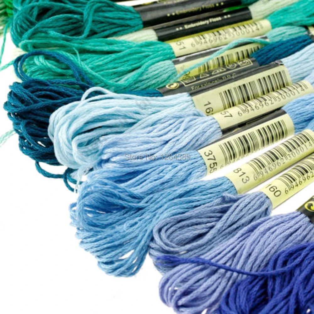 Бесплатная доставка партия 50 шт. разные цвета вышивка крестиком хлопковая нить