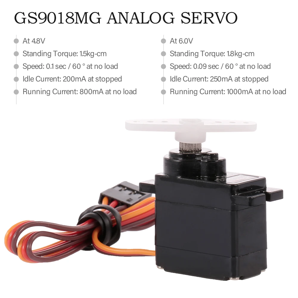 GOTECK GS9018MG металлический редуктор Микро Аналоговый сервопривод для rc вертолет на