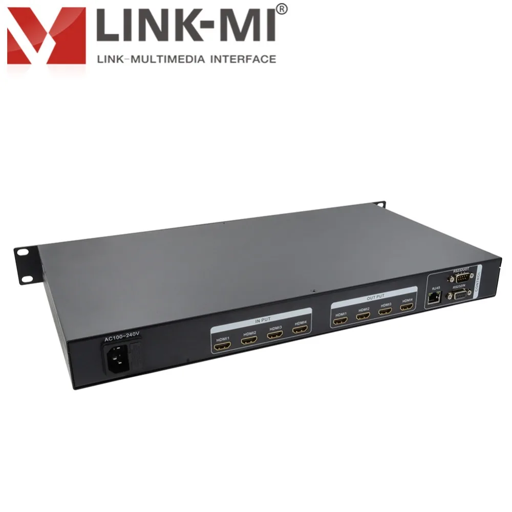 LINK MI LM MX44U профессиональная матрица 4x4 коммутационная система 4 K 3840*2160P @ 30Hz полоса