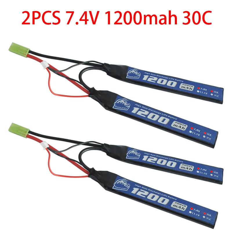 Фото 2 шт. YOWOO Lipo AKKU RC батарея страйкбол пистолет Модель 7 4 в 1200 мАч 30C MAX 60 2S Mini Tamiya Разъем 2 шт. YOWOO Lipo AKKU RC батарея страйкбол пистолет Модель 7 4 в 1200 мАч 30C MAX 60 2S Mini Tamiya Разъем