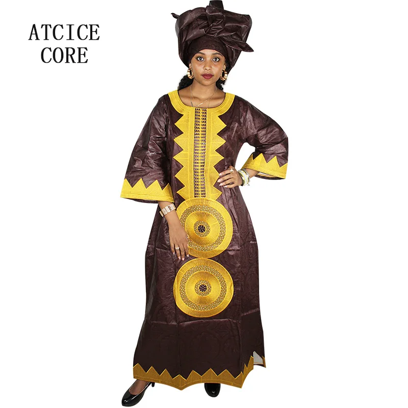 african dresses for women dashiki dress soft material embroidery design long without scarf | Тематическая одежда и