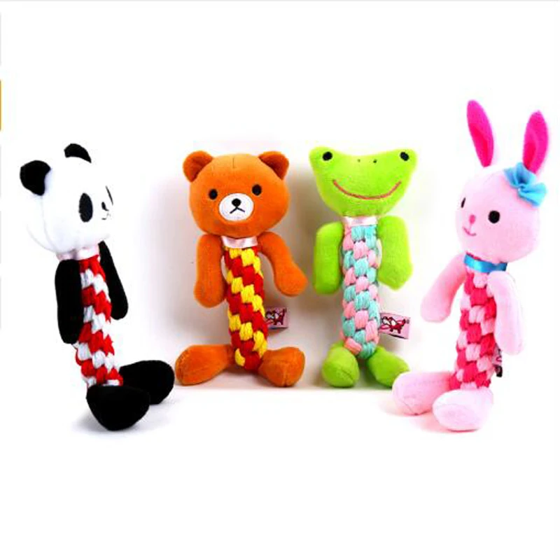 Игрушки для хот-питомцев собака с узлом пищалка искусственная моляра устойчивая