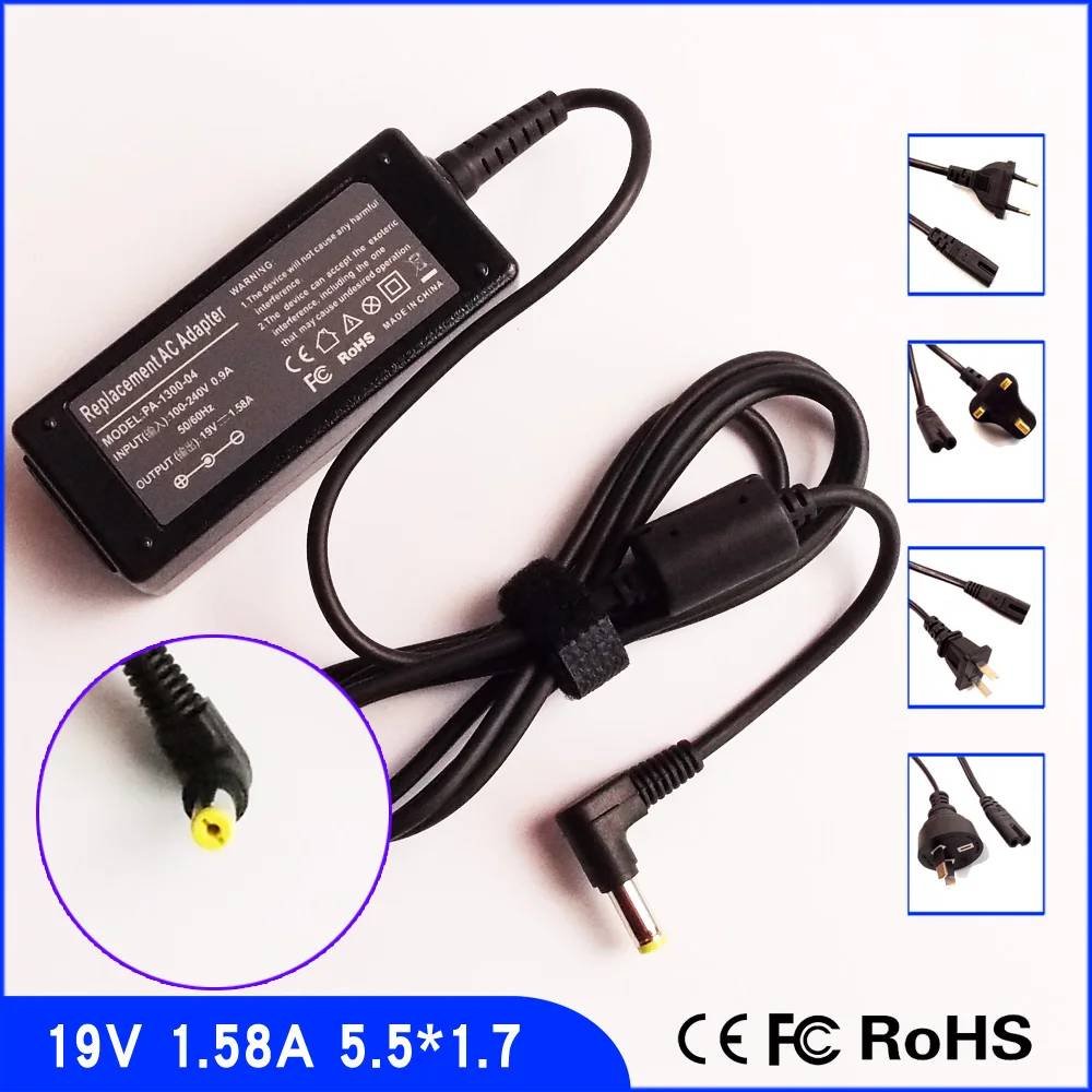 

19V 1.58A Laptop Ac Adapter Power SUPPLY + Cord for Dell INSPIRON MINI 9 10 11 12 910 1010 1011 1012 1210 1018