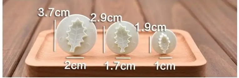 3 шт./компл. Новинка DIY Рождественская форма листа розы для декорации Торта
