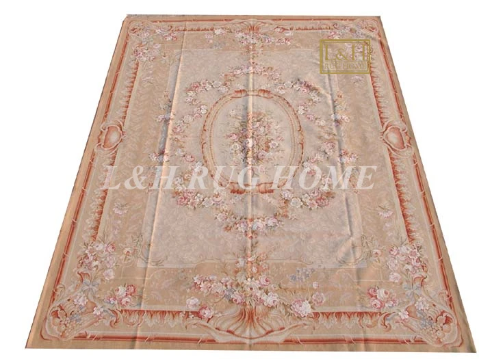 Бесплатная доставка 10 &quotx 14&quot Французский Aubusson плетеные коврики ручной работы