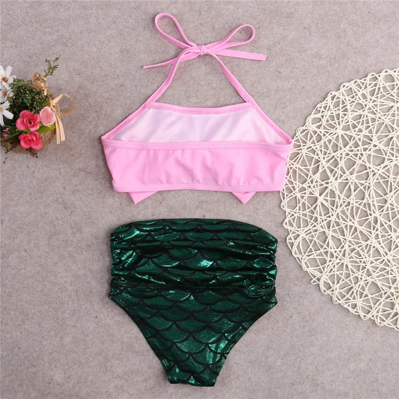 Детское бикини с юбкой-годе и высокой талией |