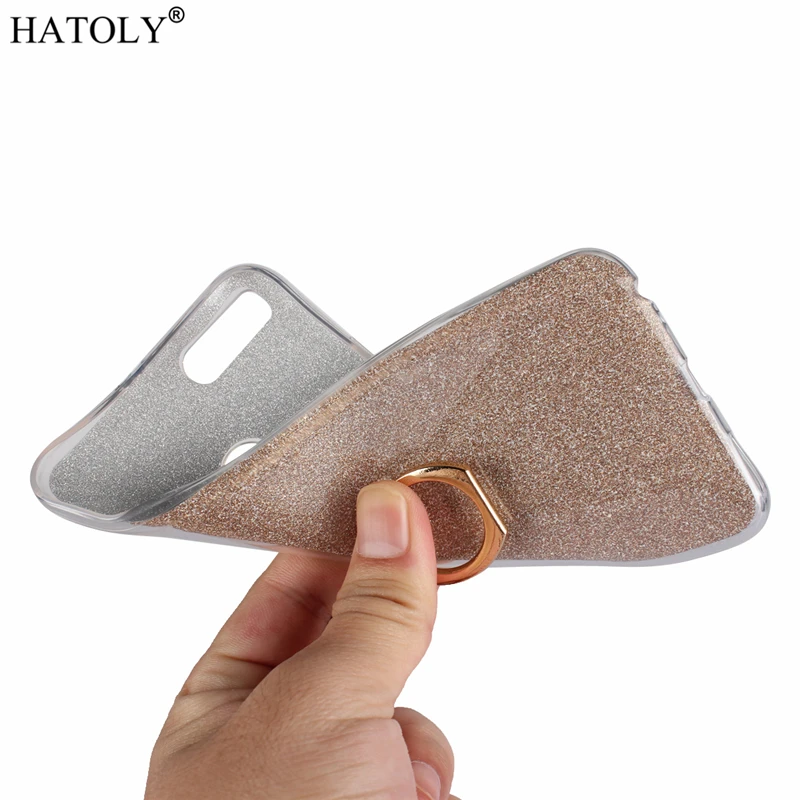 HATOLY Bling кольцо держатель чехол для Xiaomi mi A1 5X прозрачный блеск Чехлы мягкие
