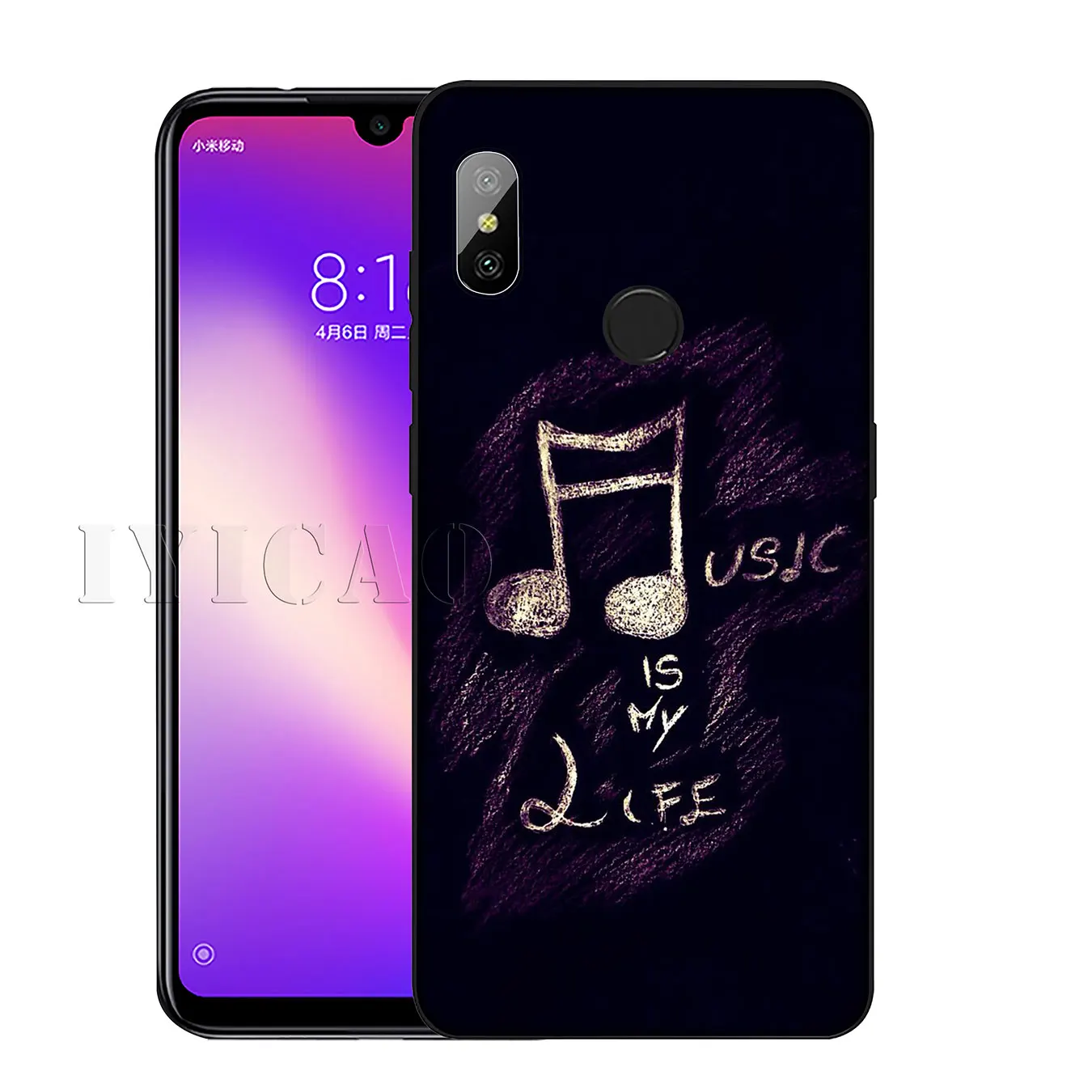Мягкий силиконовый чехол IYICAO Love Music Note Piano для Xiaomi Redmi K30 K20 8A 7A 6A 5A S2 GO 8 8T 7 5 6 Pro |