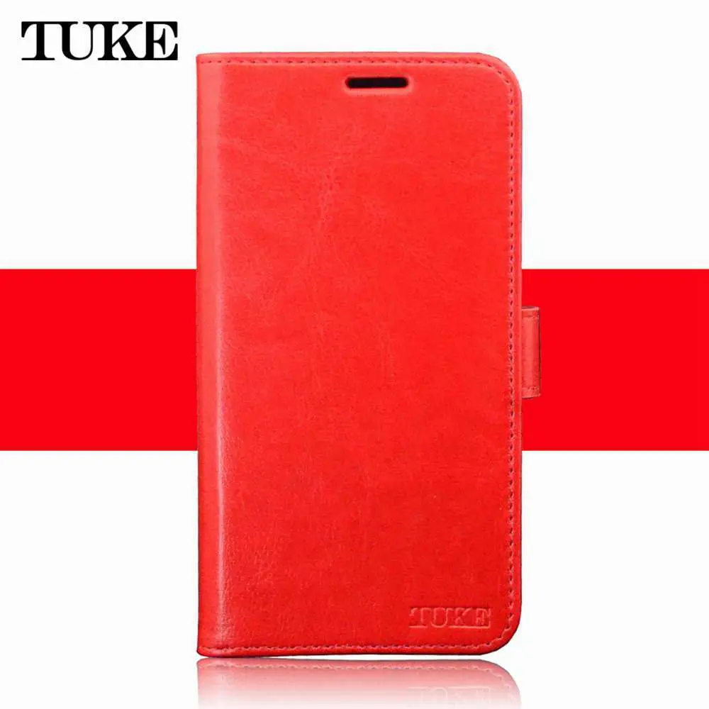 Красный TUKE Oukitel K6000 Pro Чехол K6000Pro кожаный чехол Oukitel-K6000-Pro Премиум 5,5 откидной Чехол K 6000 Pro Funda силиконовый чехол белый - Цвет: Красный