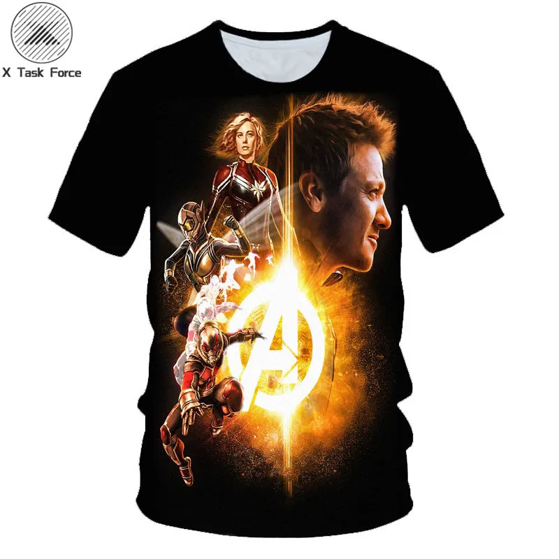 Дизайнерская футболка для мужчин/женщин marvel Avengers 4 Endgame 3D футболки с коротким