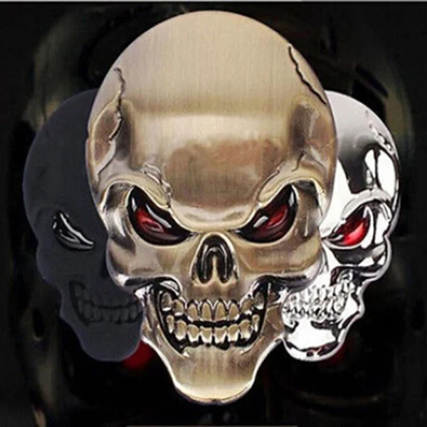 

Car Stickers 3D Metal Skulls Devil Cool Funny Creative Decals For Tail Auto Tuning Styling 3.5*5*0.4cm D15