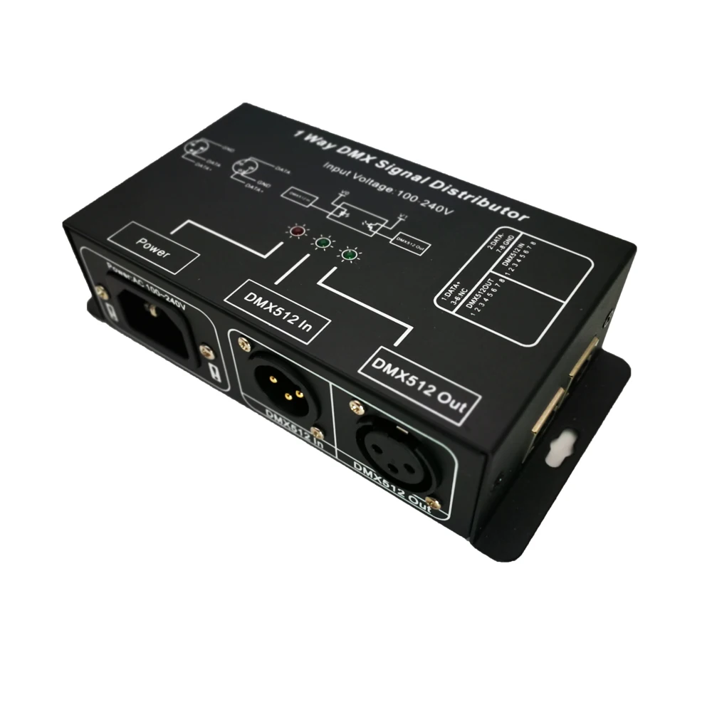 Новый DMX121 DMX усилитель концентратора сигнала Мощность ретранслятор