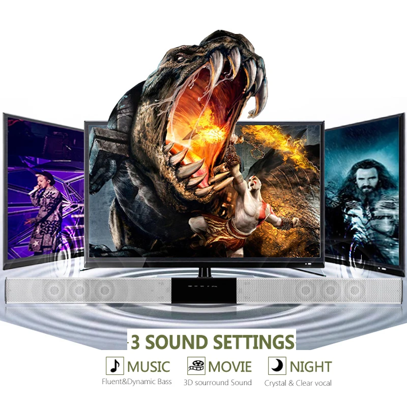 80 Вт BLUETOOTH звуковая панель телевизора с HDMI и цифровыми входами 3D звук MAXXBASS DSP