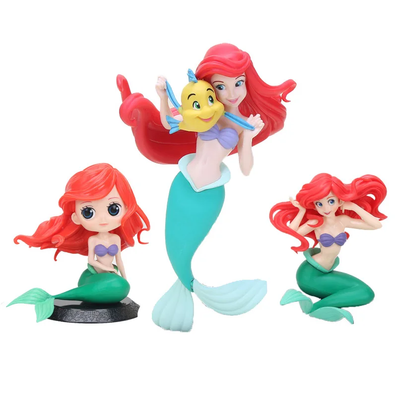 Экшн фигурки из пвх Disney Q куклы модели Русалочки Ариэль маленькая Русалочка