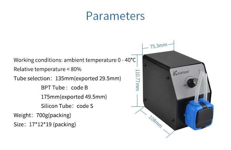 Kamoer KCP2-KXF Перистальтические измерительные насосы идеально подходят для OEM