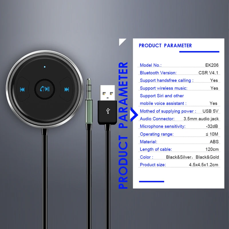 ANLUD Bluetooth автомобильный комплект приемник беспроводной аудио передатчик Handsfree USB