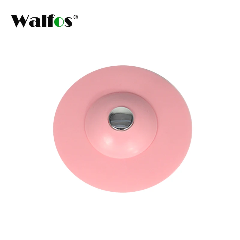 pink WALFOS, ситечко для кухонной раковины, сливная пробка, аксессуары для ванной комнаты, душевой фильтр, раковина, Ловец волос, пробка для воды - Цвет: pink