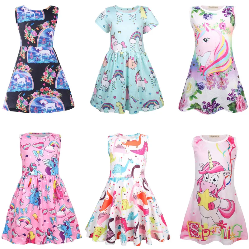 Одежда для детей Vestidos с рисунком из мультфильма Мой маленький ребенок