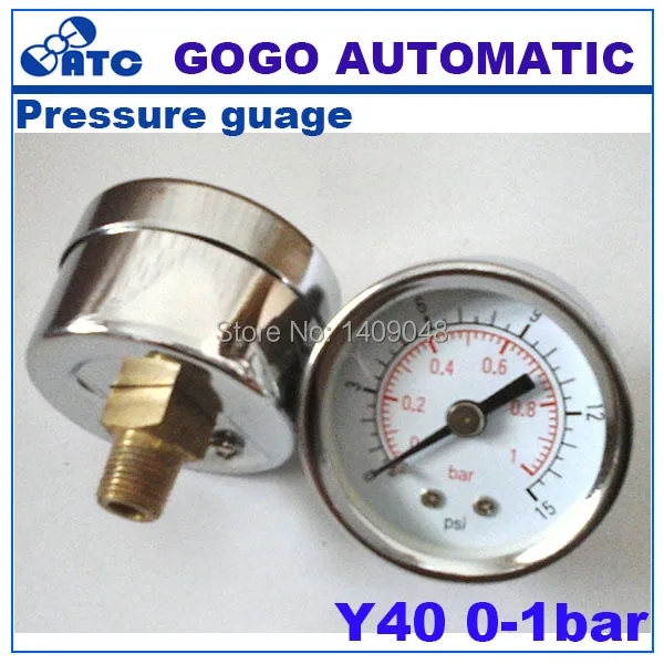 GOGO маленький стол 40 мм давление воздуха guage 0 150psi 1bar резьба 1/8 &quotЖелезный